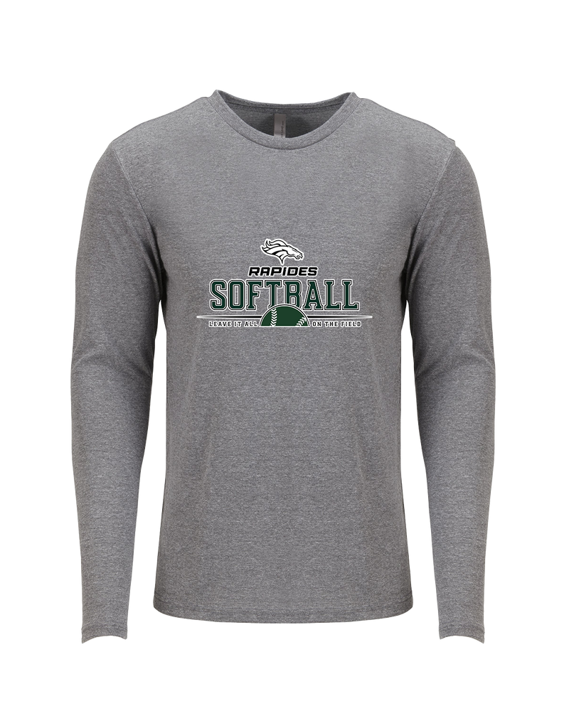 Rapides HS Softball Leave It All On The Field - Tri Blend Long Sleeve