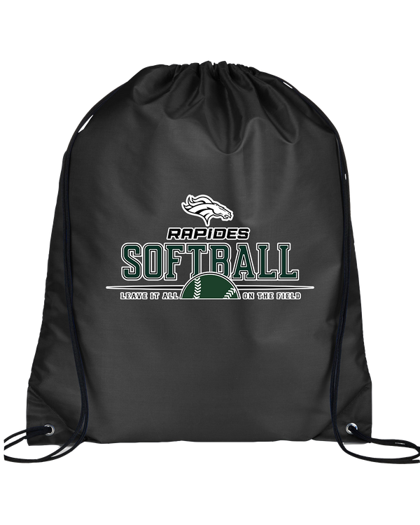 Rapides HS Softball Leave It All On The Field - Drawstring Bag