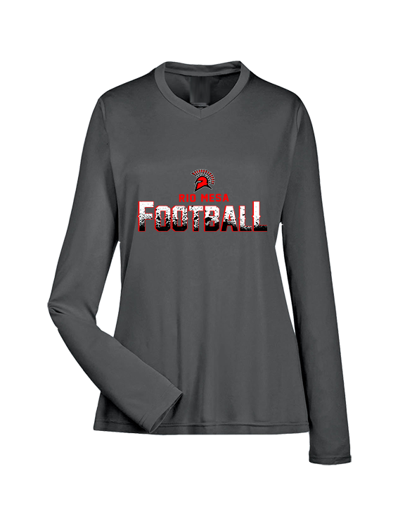 Rio Mesa HS Football Splatter - Womens Performance Longsleeve