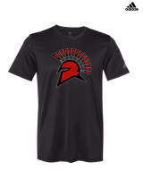 Rio Mesa HS Girls Flag Football Spartan Head - Mens Adidas Performance Shirt