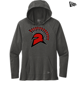 Rio Mesa HS Girls Flag Football Spartan Head - New Era Tri-Blend Hoodie