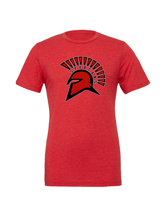 Rio Mesa HS Girls Flag Football Spartan Head - Tri-Blend Shirt