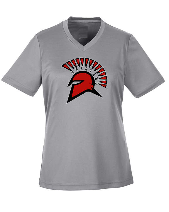 Rio Mesa HS Girls Flag Football Spartan Head - Womens Performance Shirt