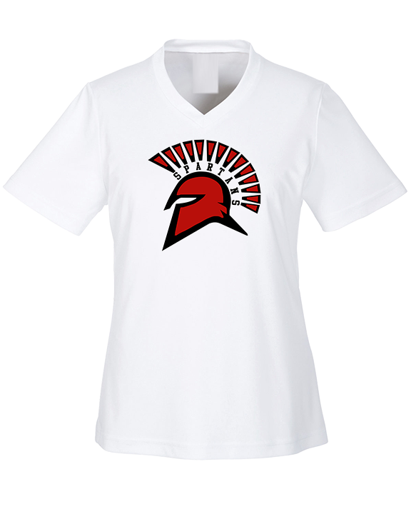 Rio Mesa HS Girls Flag Football Spartan Head - Womens Performance Shirt