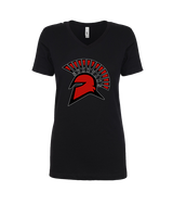 Rio Mesa HS Girls Flag Football Spartan Head - Womens Vneck
