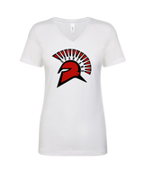 Rio Mesa HS Girls Flag Football Spartan Head - Womens Vneck