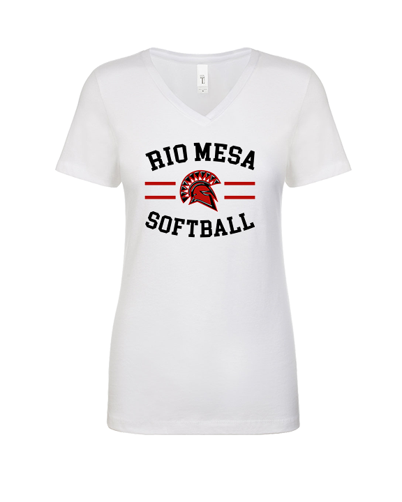Rio Mesa HS Softball Curve - Womens V-Neck