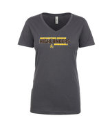 Rochester Adams HS Baseball Bold - Womens Vneck
