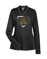 Rochester Adams HS Baseball Plate - Womens Performance Longsleeve