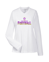 Ron Brown HS Football Splatter - Womens Performance Longsleeve
