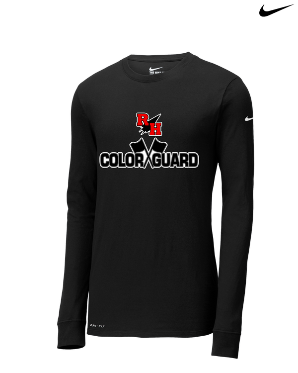 Rose Hill HS Color Guard Logo - Nike Dri-Fit Poly Long Sleeve