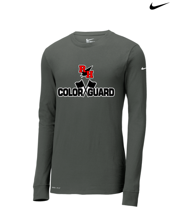 Rose Hill HS Color Guard Logo - Nike Dri-Fit Poly Long Sleeve