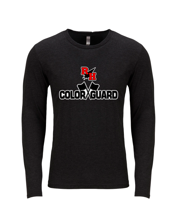 Rose Hill HS Color Guard Logo - Tri Blend Long Sleeve
