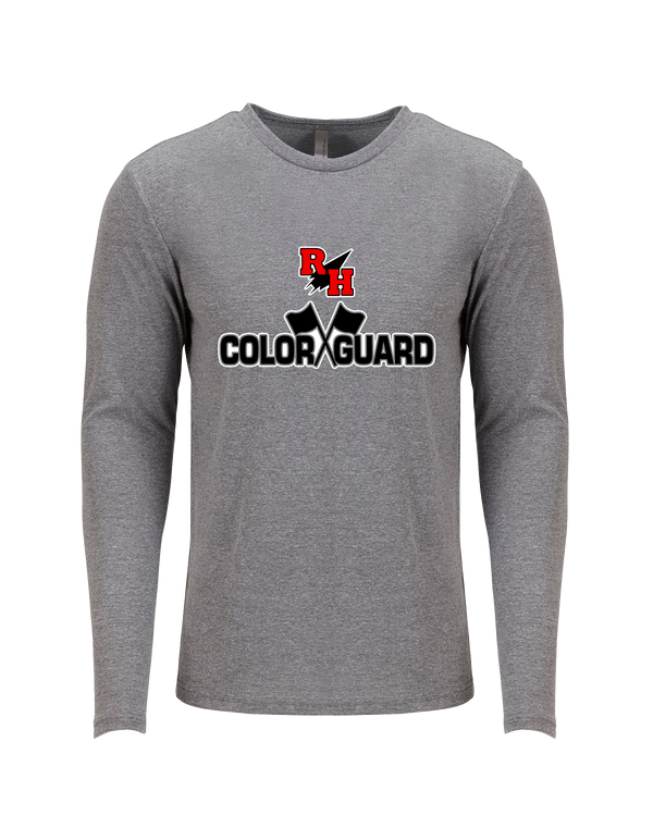Rose Hill HS Color Guard Logo - Tri Blend Long Sleeve