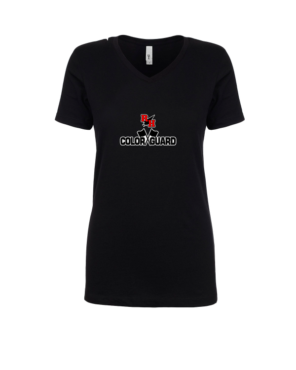 Rose Hill HS Color Guard Logo - Womens V-Neck