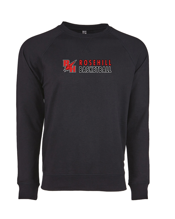 Rose Hill HS Basketball Basic - Crewneck Sweatshirt