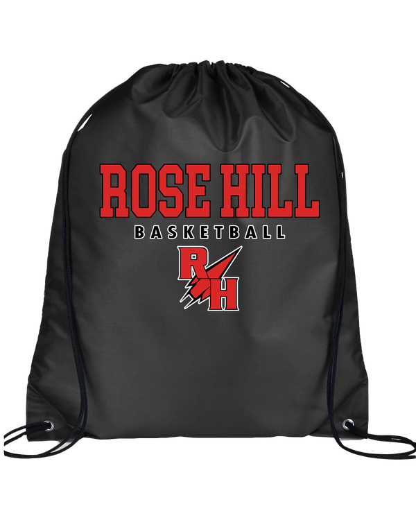 Rose Hill HS Basketball Block - Drawstring Bag