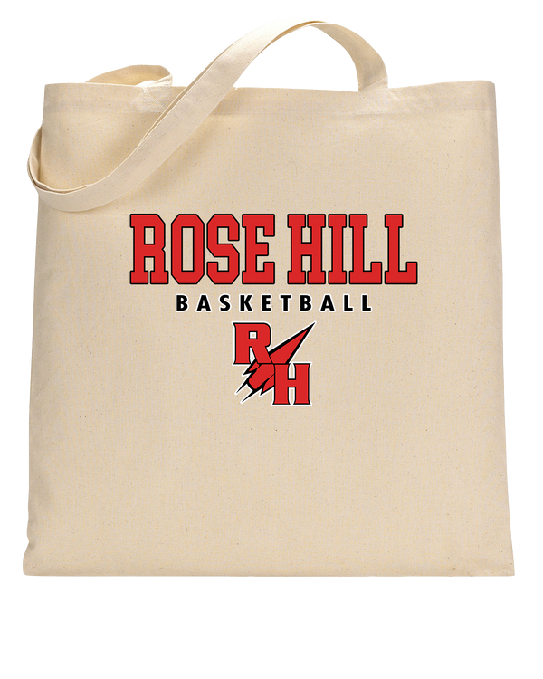 Rose Hill HS Basketball Block - Tote Bag