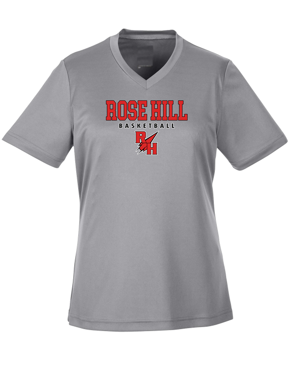 Rose Hill HS Basketball Block - Womens Performance Shirt
