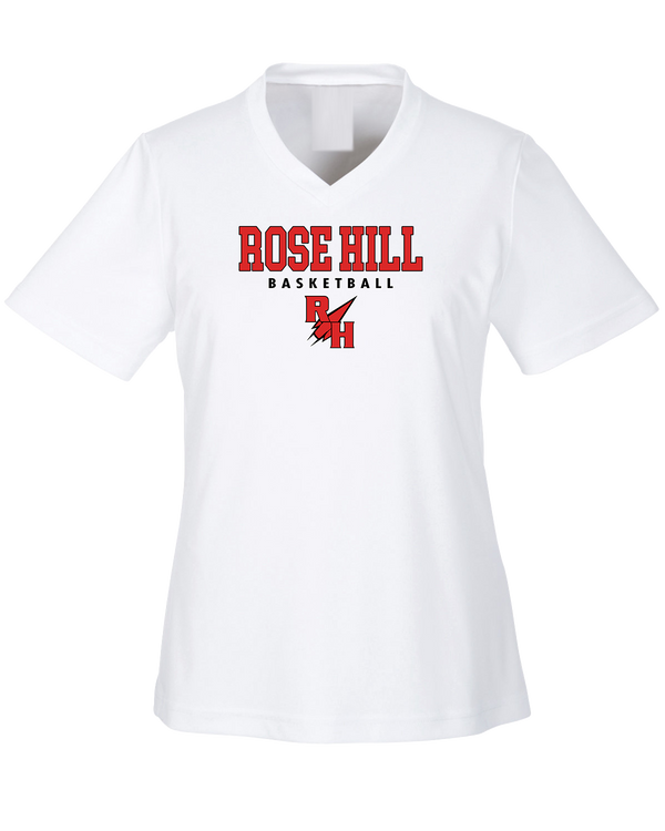 Rose Hill HS Basketball Block - Womens Performance Shirt