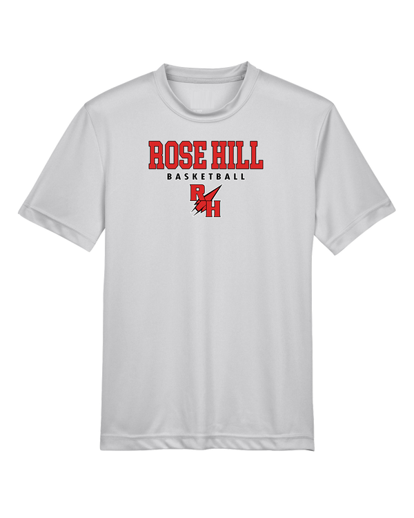 Rose Hill HS Basketball Block - Youth Performance T-Shirt