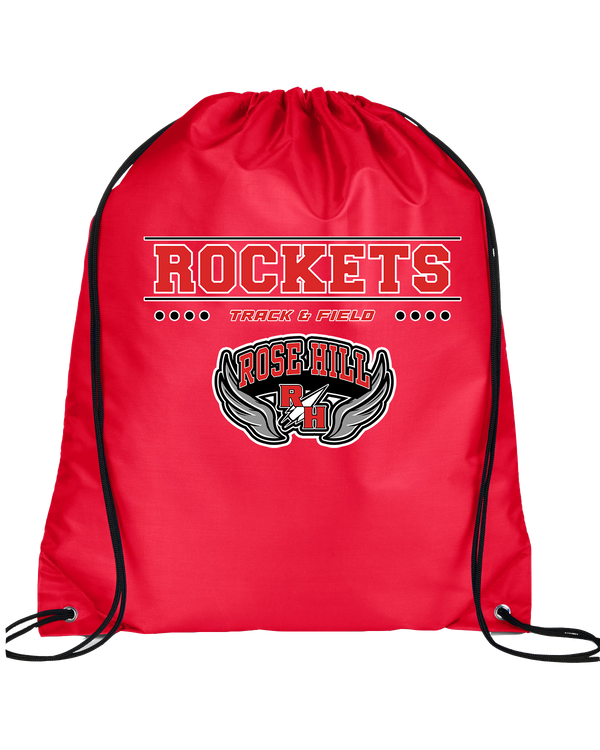 Rose Hill HS Track and Field Border - Drawstring Bag