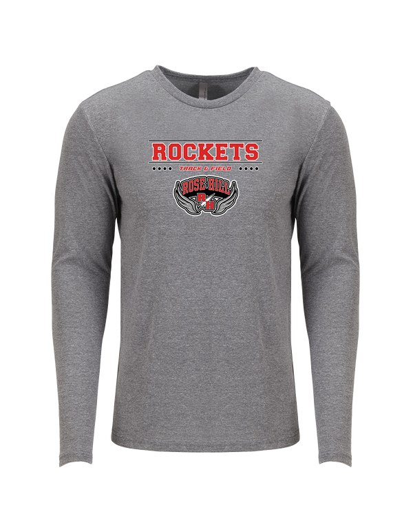 Rose Hill HS Track and Field Border - Tri Blend Long Sleeve