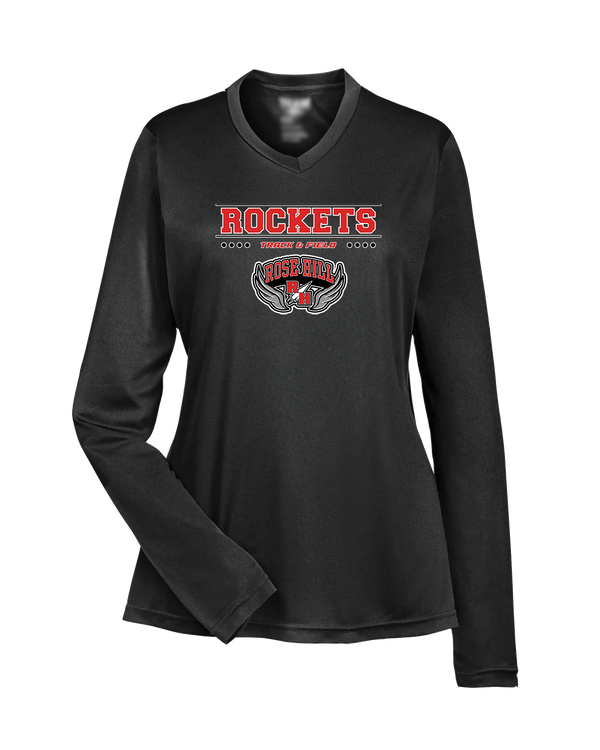 Rose Hill HS Track and Field Border - Womens Performance Long Sleeve