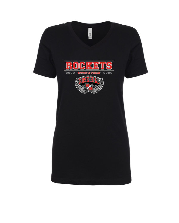 Rose Hill HS Track and Field Border - Womens V-Neck