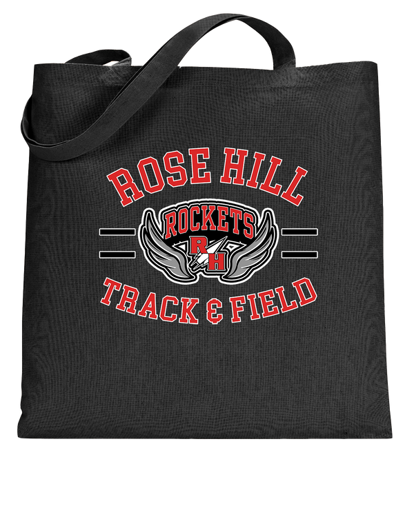 Rose Hill HS Track and Field Curve - Tote Bag