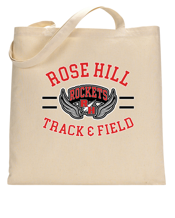Rose Hill HS Track and Field Curve - Tote Bag