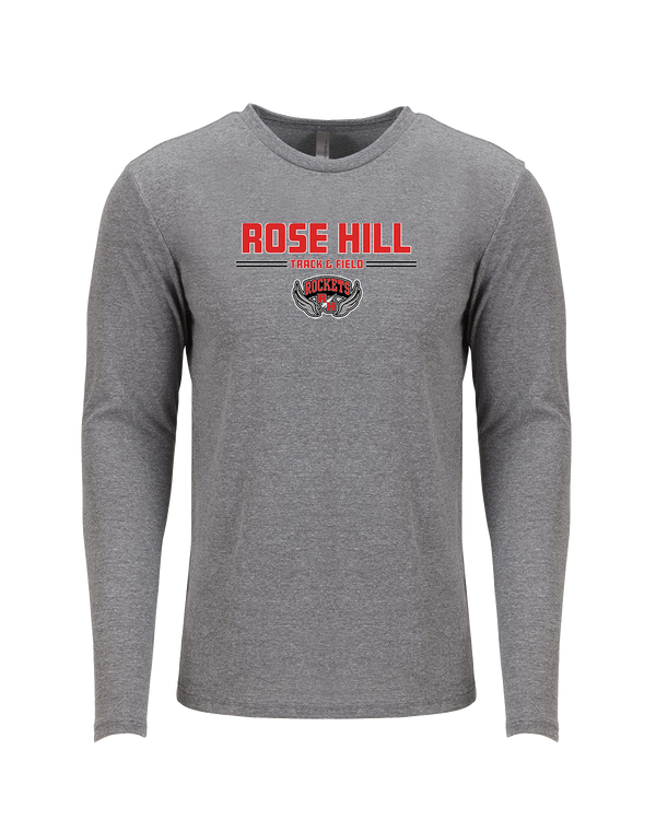 Rose Hill HS Track and Field Curve - Tri Blend Long Sleeve