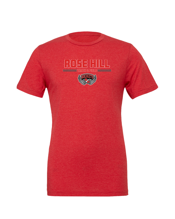 Rose Hill HS Track and Field Curve - Mens Tri Blend Shirt
