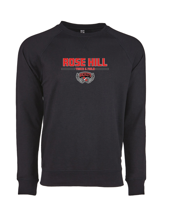 Rose Hill HS Track and Field Curve - Crewneck Sweatshirt