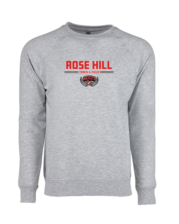 Rose Hill HS Track and Field Curve - Crewneck Sweatshirt