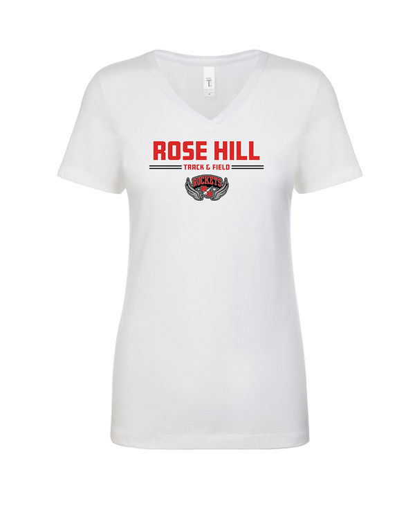 Rose Hill HS Track and Field Curve - Womens V-Neck