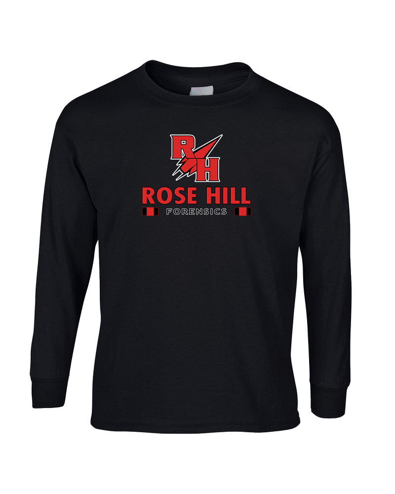 Rose Hill HS Forensics Stacked - Mens Cotton Long Sleeve