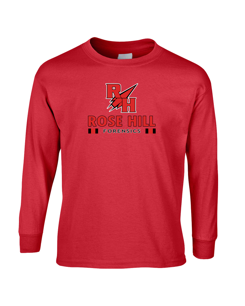 Rose Hill HS Forensics Stacked - Mens Cotton Long Sleeve