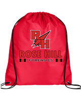 Rose Hill HS Forensics Stacked - Drawstring Bag