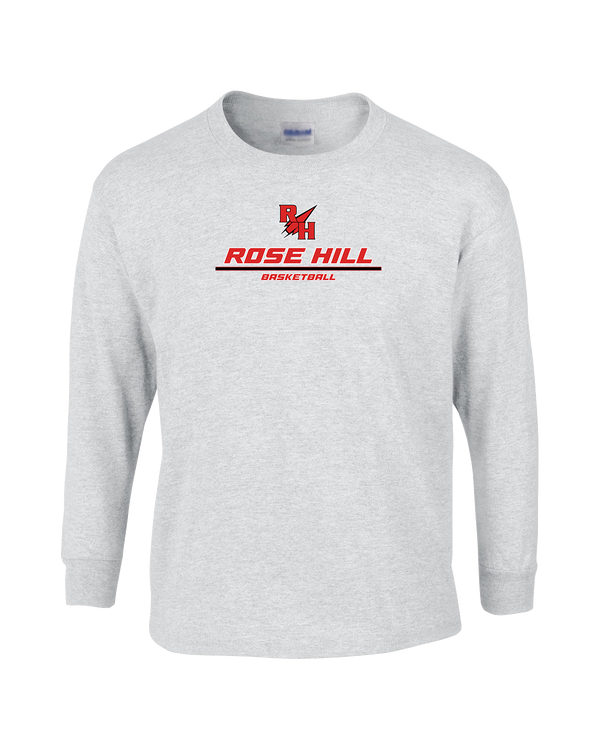 Rose Hill HS Basketball Split - Mens Cotton Long Sleeve
