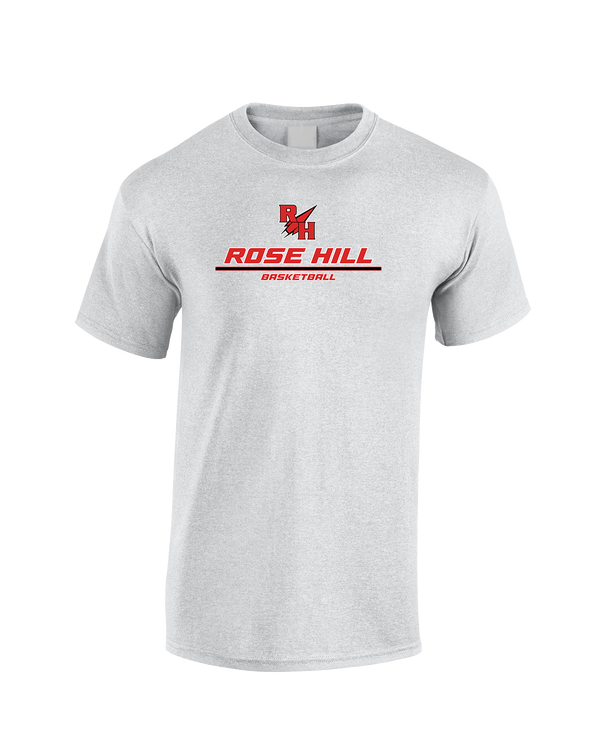 Rose Hill HS Basketball Split - Cotton T-Shirt