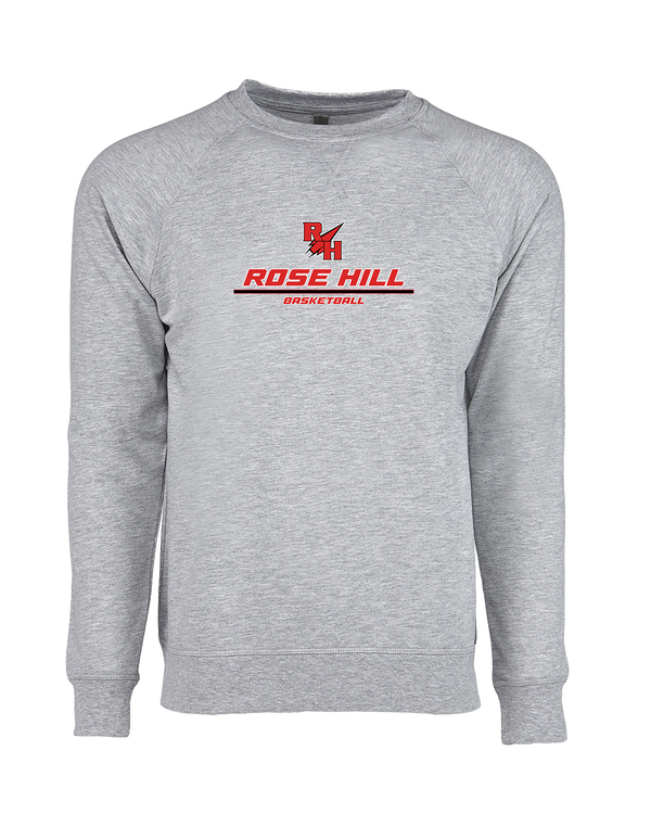 Rose Hill HS Basketball Split - Crewneck Sweatshirt