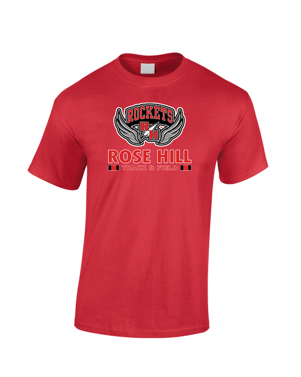 Rose Hill HS Track and Field Stacked - Cotton T-Shirt