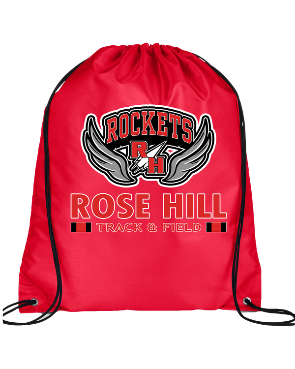 Rose Hill HS Track and Field Stacked - Drawstring Bag
