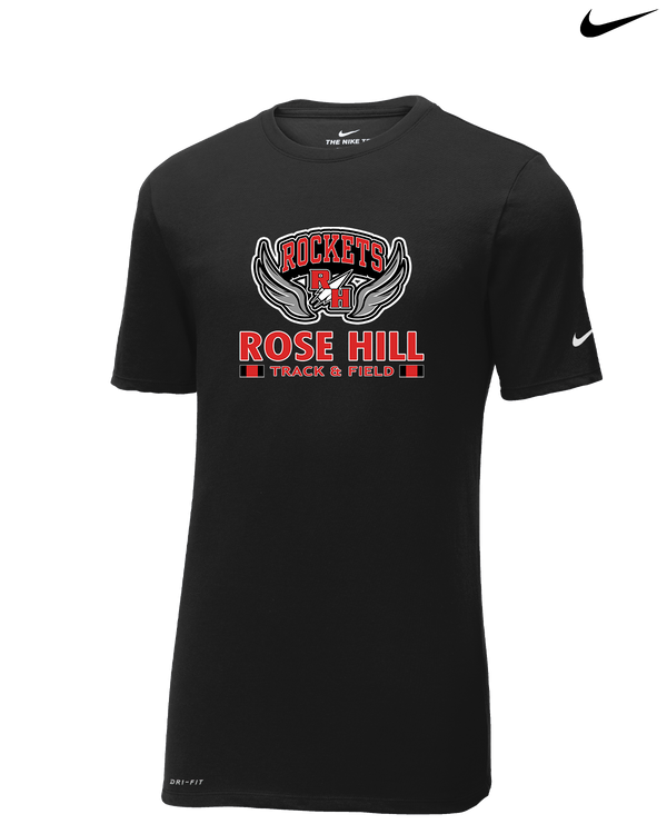 Rose Hill HS Track and Field Stacked - Nike Cotton Poly Dri-Fit