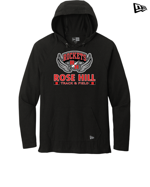 Rose Hill HS Track and Field Stacked - New Era Tri Blend Hoodie