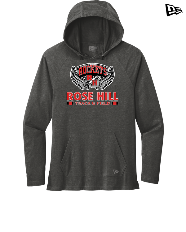 Rose Hill HS Track and Field Stacked - New Era Tri Blend Hoodie