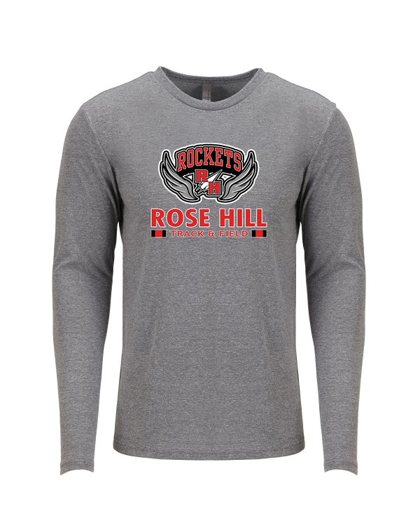 Rose Hill HS Track and Field Stacked - Tri Blend Long Sleeve