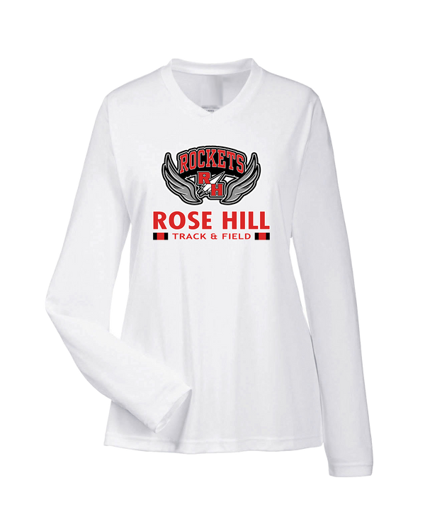 Rose Hill HS Track and Field Stacked - Womens Performance Long Sleeve