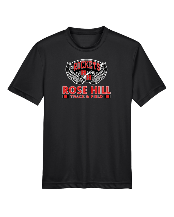 Rose Hill HS Track and Field Stacked - Youth Performance T-Shirt